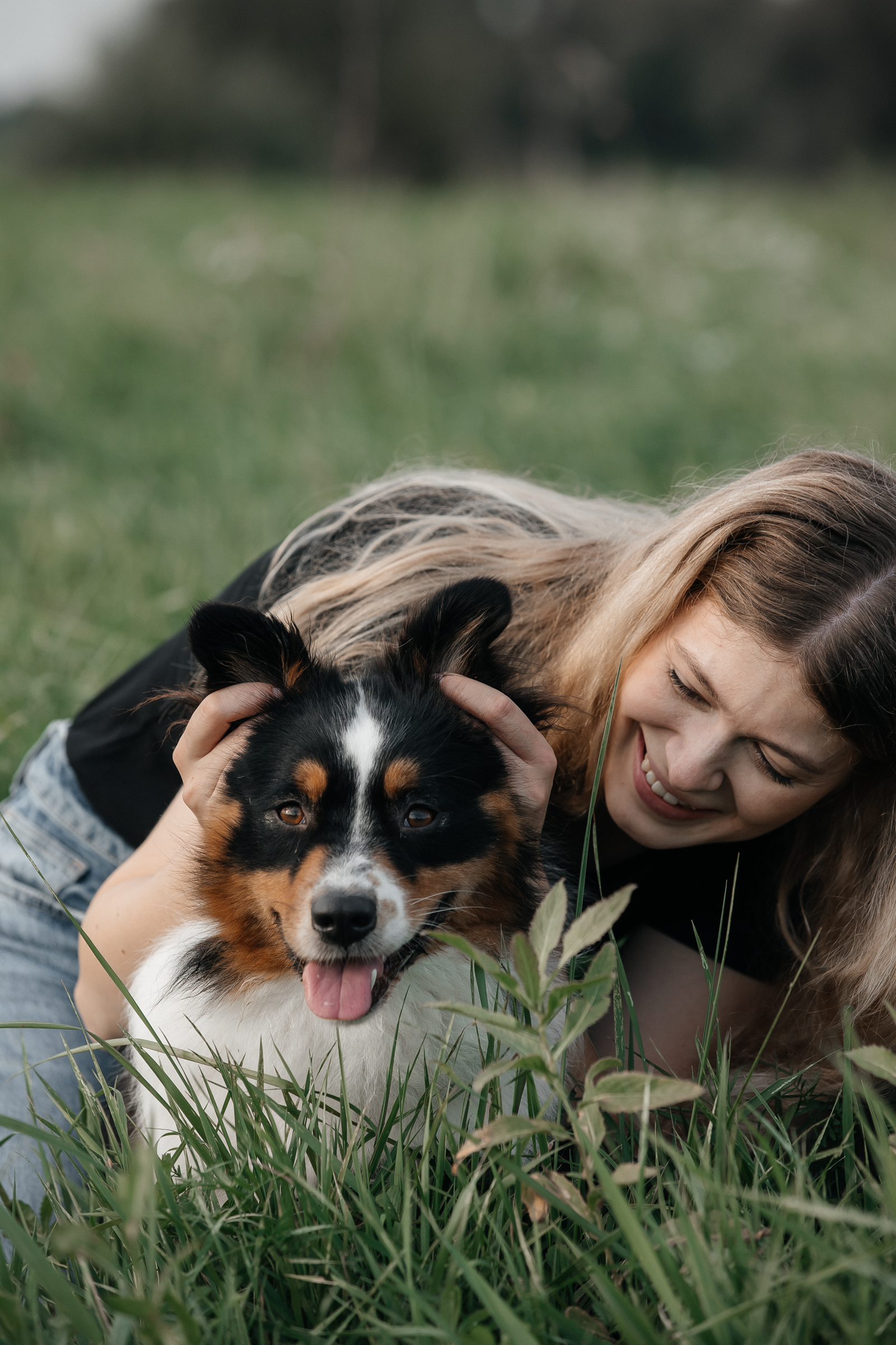 Frau mit Hund